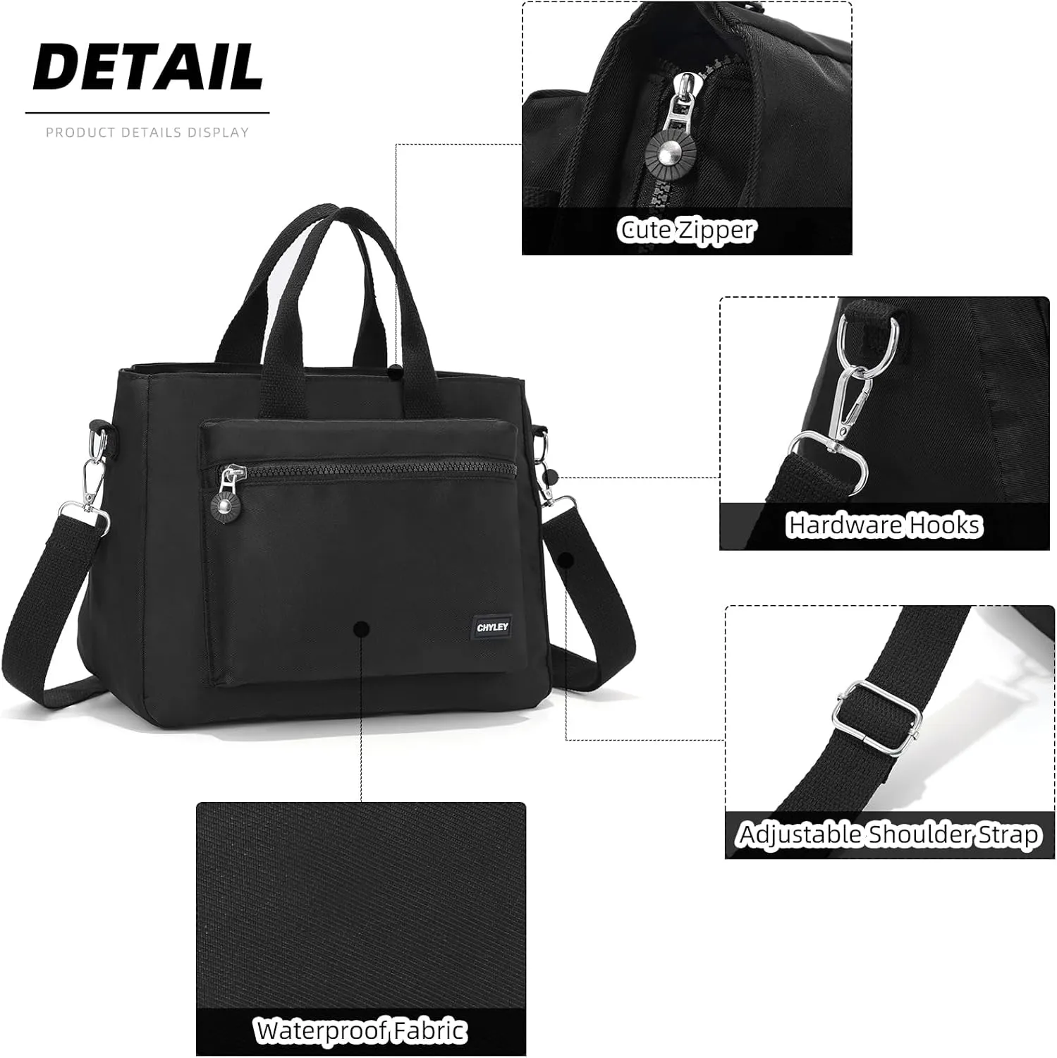 Small Tote Bag for Women,Canvas Crossbody Bags Shoulder Bag With Zipper,Satchel Purse Work Handbag