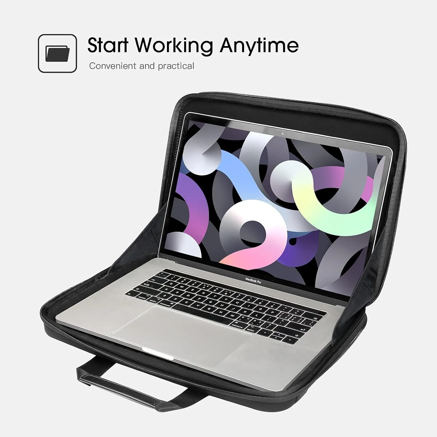 Smatree Hard Laptop Hand Bag Case for 15 inch Macbook Air 2025 M4/2024 M3 A3114/M2 2023 A2941, 14.2inch Macbook Pro M4 2024/M3 2023, Briefcase for 15 inch Microsoft Surface Laptop 6/5/4 Sleeve, Black