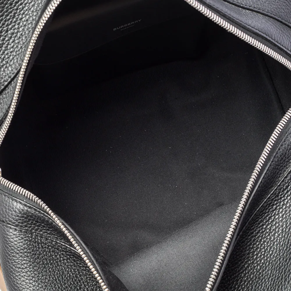 Trendy Inspired Burberry Black Leather Medium Cube Satchel
