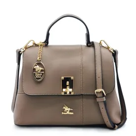 Turn Lock Flap Satchel Crossbody Sling Bag