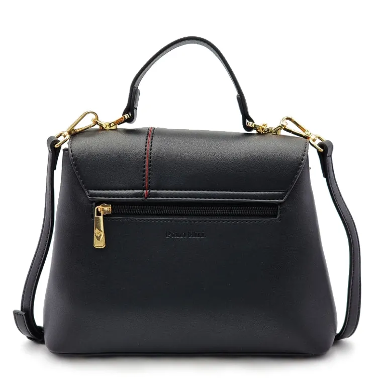 Turn Lock Flap Satchel Crossbody Sling Bag