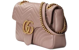 (WMNS) GUCCI GG Marmont Series Bag Middle-Size Pink