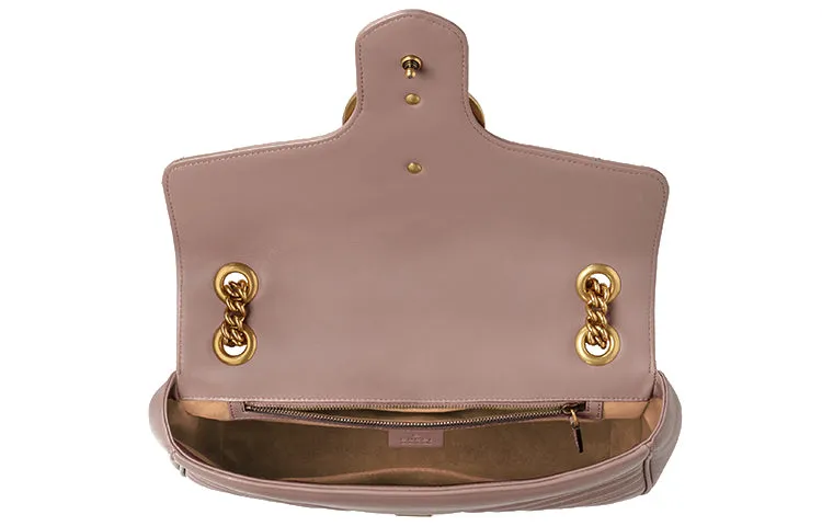 (WMNS) GUCCI GG Marmont Series Bag Middle-Size Pink