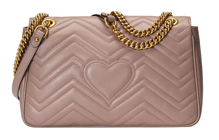 (WMNS) GUCCI GG Marmont Series Bag Middle-Size Pink