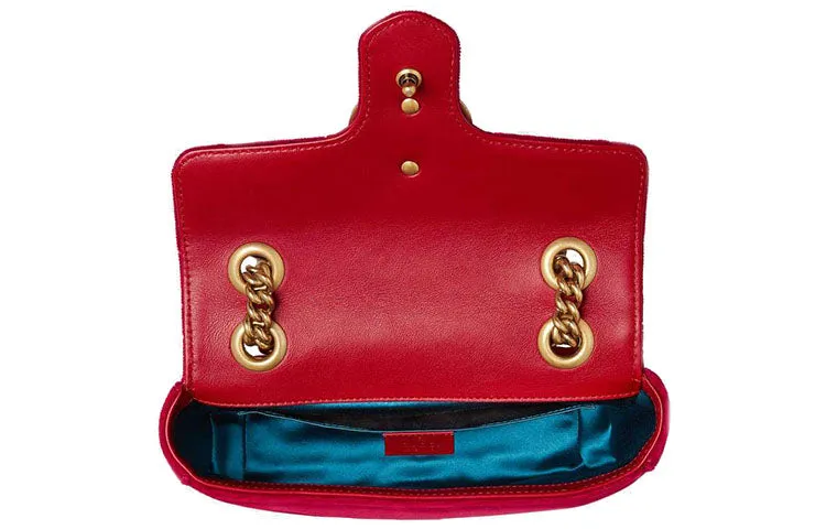 (WMNS) Gucci GG Marmont Single Shoulder Bag Red 446744-K4D2T-6433