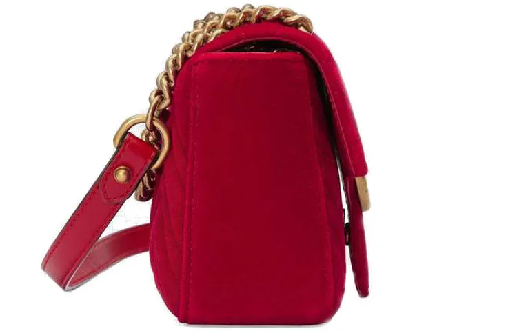 (WMNS) Gucci GG Marmont Single Shoulder Bag Red 446744-K4D2T-6433