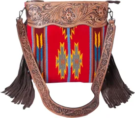 Women Natural Cowhide Leather Crossbody Bag With Adjustable Detachable Strap