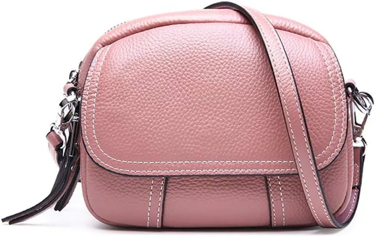 Women Retro Leather Satchel Bag Double Zipper Top Handle Mini Handbags Strap Shoulder Purse (Olive)