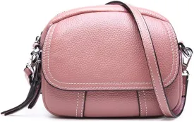 Women Retro Leather Satchel Bag Double Zipper Top Handle Mini Handbags Strap Shoulder Purse (Olive)