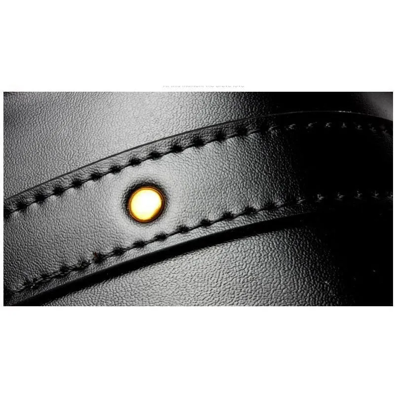 Women Saddle Faux-Leather Bag with Brass Buckle Design